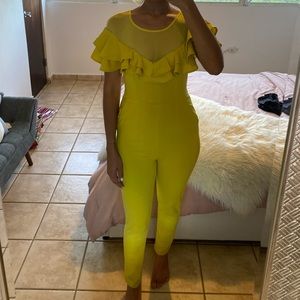Ruffle top jumpsuit